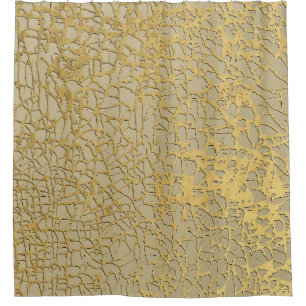 Gold Marbling: Grunge Texture Design Shower Curtain