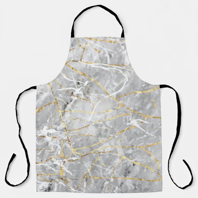 Gold marbling texture apron (Front)
