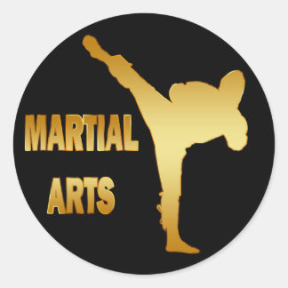 GOLD MARTIAL ARTS CLASSIC ROUND STICKER