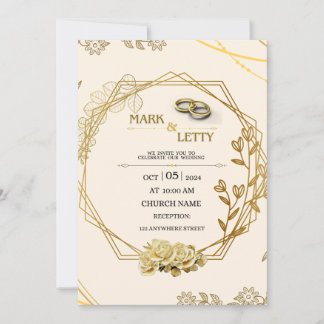 Gold Matt Wedding Invitation 0.2 Design