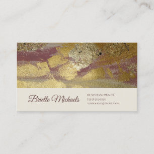 Gold Mauve Abstract Texture Business Card