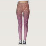 Gold Mauve Purple Sparkly Glitter Ombre Gradient Leggings<br><div class="desc">This elegant, glamourous, and chic print is perfect for the trendy and stylish girly girl. It features a faux printed sparkly dark gold glitter into mauve purple into pastel purple triple gradient ombre. It's modern, pretty, girly, unique, and cool. ***IMPORTANT DESIGN NOTE: For any custom design request such as matching...</div>