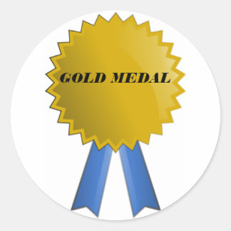 GOLD MEDAL CLASSIC ROUND STICKER