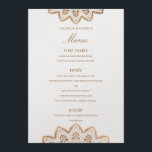 Gold Medallion Shimmer Wedding Menu Card<br><div class="desc">perfect for any event; paper type optional</div>