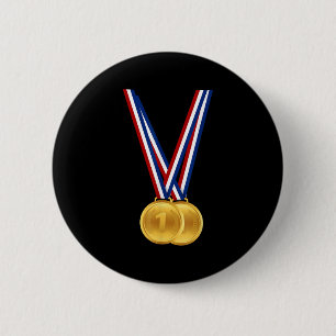 Gold Medals Funny Winners And Champions Gift Birth 6 Cm Round Badge