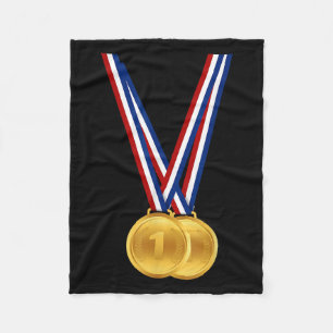 Gold Medals Funny Winners And Champions Gift Birth Fleece Blanket
