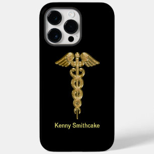 Gold medical alert badge iPhone 14 pro max case