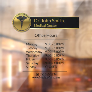 Gold Medical Caduceus Emblem Opening Hours