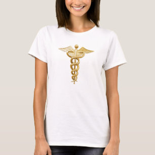 Gold Medical Caduceus T-Shirt