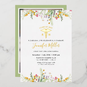 Gold Medical Nursery Graduation Wildflowers