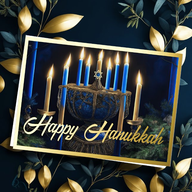 Gold Menorah Happy Hanukkah (Creator Uploaded)