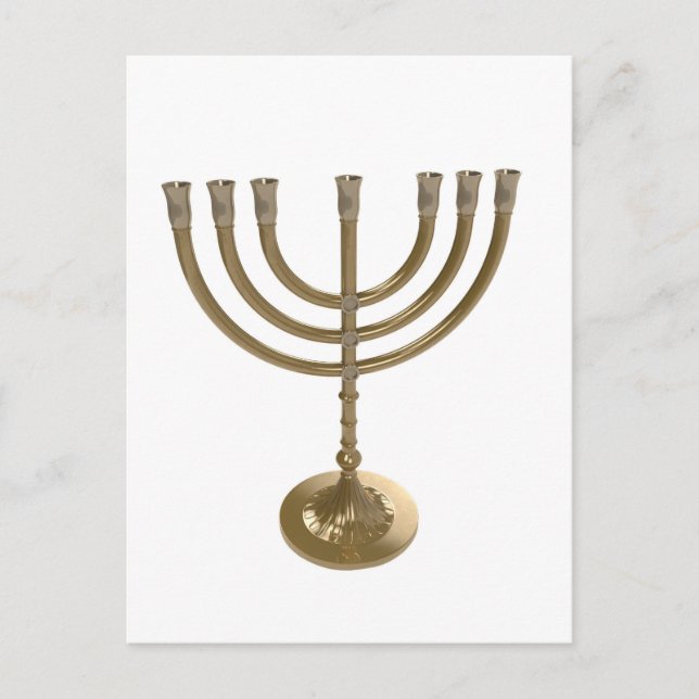 gold menorah postcard (Front)