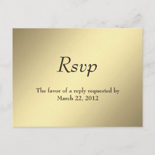 Gold Menu RSVP