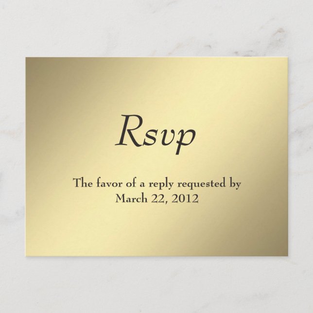 Gold Menu RSVP (Front)