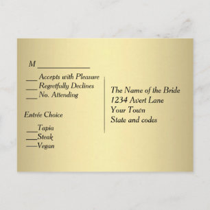 Gold Menu RSVP