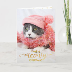 Gold MEOWY Personal Cat Photo Pet Holiday