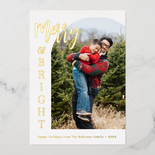 gold merry and bright christmas