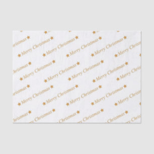 Gold Merry Christmas Printed Tissue Paper