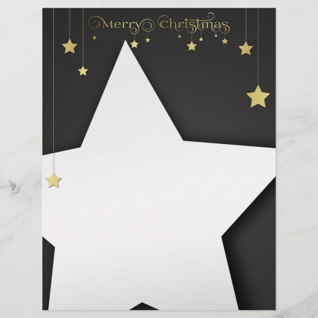 Gold Merry Christmas Stars (Front)