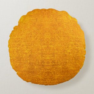 Gold metal brushed background or texture of brushe round cushion