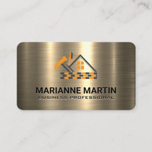 Gold Metal   Home Hammers Logo   Repair Business Card
