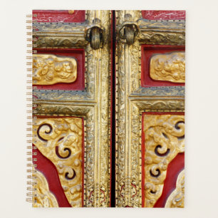 Gold Metal Lace on Door Planner