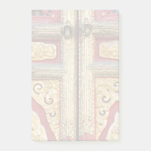 Gold Metal Lace on Door Post-it Notes