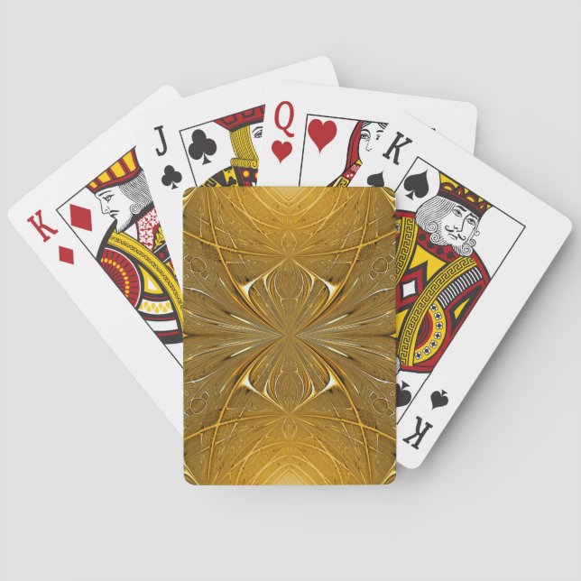 Gold Metal Pattern Design Playing Cards (Back)
