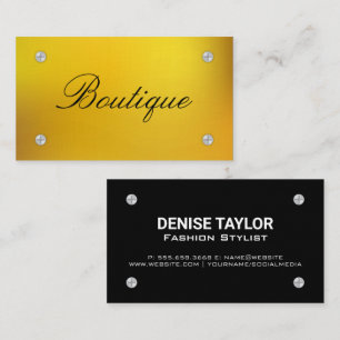 Gold Metal Screws Business Card