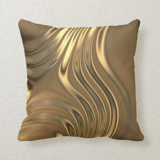 Gold Metal Swirling Design Cushion