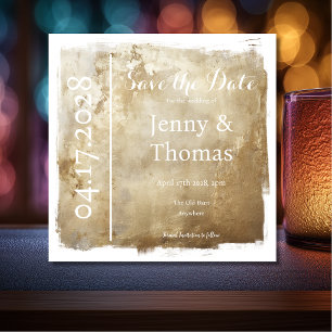 Gold Metalic Elegant Save the Date