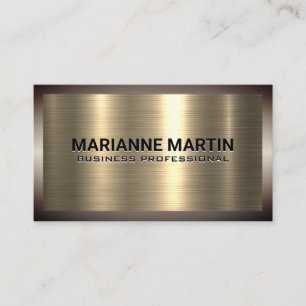 Gold Metallic Aluminium Silver Brushed Industria Business Card