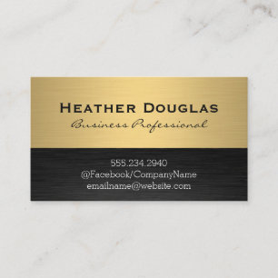 Gold Metallic Black Lux Business Card