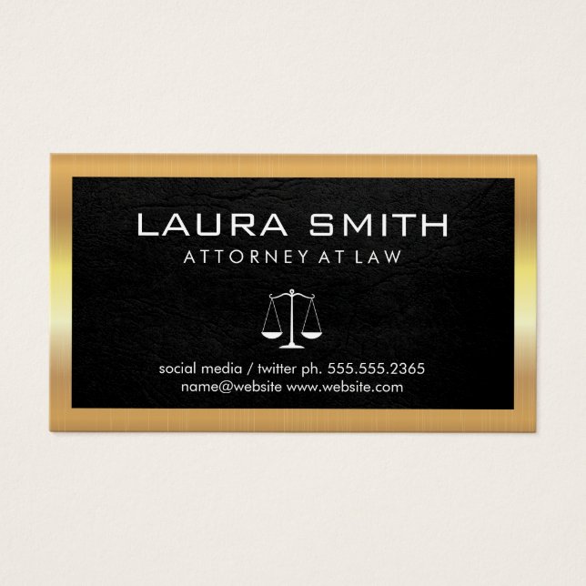 Gold Metallic Border Leather Background (Front)