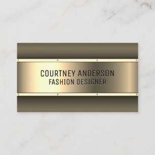 Gold Metallic Brushed Business Card