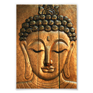 Gold Metallic Buddha Photo Print