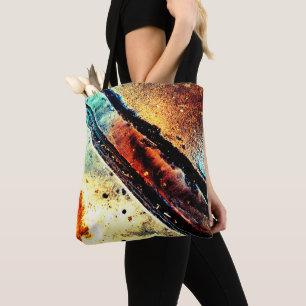Gold Metallic Bus Curb Impression Tote Bag
