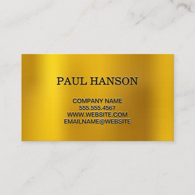 Gold Metallic Business Card (Front)