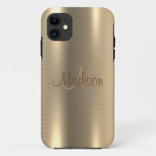 Gold Metallic Chic Elegant Chic Personalise Case-Mate iPhone Case