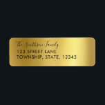 Gold Metallic Custom Return Address Labels<br><div class="desc">Gold Metallic Custom Return Address Labels. These add a modern touch and calligraphy element to every use.</div>