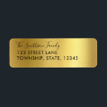 Gold Metallic Custom Return Address Labels<br><div class="desc">Gold Metallic Custom Return Address Labels. These add a modern touch and calligraphy element to every use.</div>