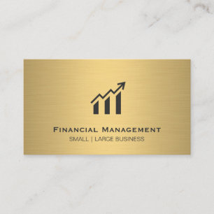 Gold Metallic Executive Financial Manager Business Card