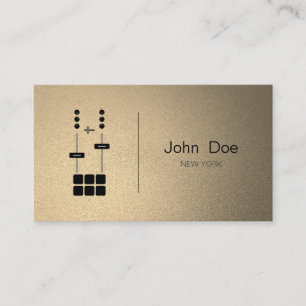 Gold Metallic Faux Professional DJ Business Card