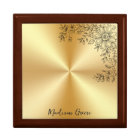 Gold Metallic Floral Border Personalised