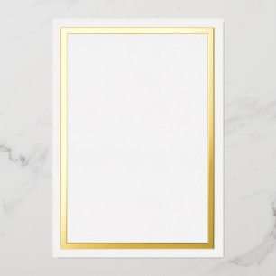 Gold Metallic Foil Border Cards