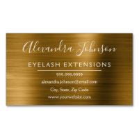Gold Metallic Foil Eyelash Extensions Beauty