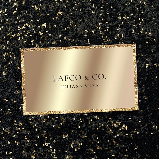 Gold Metallic Foil QR Code Luxury  Business Card (Creator Uploaded)