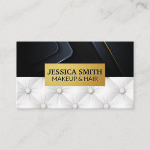 Gold Metallic Frame   Upholstered Background Business Card