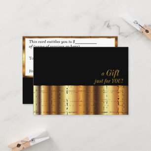 Gold Metallic Gift Certificate