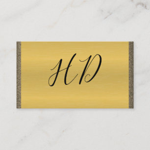 Gold Metallic Glitter Trim Business Card
